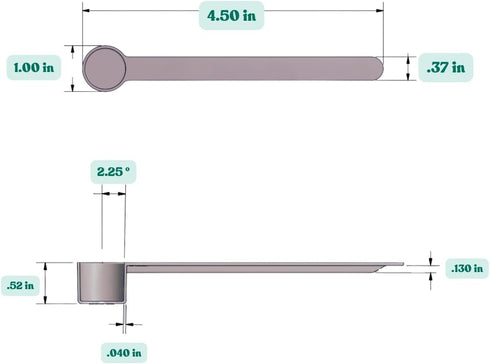 1 Teaspoon Long Handle Scoop for Measuring Coffee, Pet Food, Grains, Spices, Pack of 25 (1/3 Tablespoon | 5 mL)