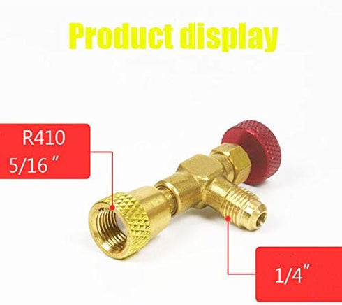 R410A Refrigerant Charging Valve 1/4'' - 5/16'' Copper Flow Control Valves,can Opener for Charging Hose