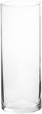 Floral Supply Online 9" Tall x 3.5" Wide Cylinder Glass Vase with Flower Guide Booklet for Weddings, Events, Home Decor