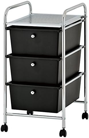 Urban Lifestyle 3 Tier Storage Cart, Black Color