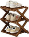 YYW Bamboo Shoe Rack for Entryway,Installation-Free and Foldable Vertical Shoe Storage Organizer,Free
