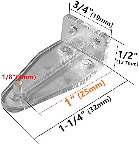 4pcs Hold Down Bracket for 1" Mini Blinds Bottom Rail Hold Clips Clear Plastic with Install Screws by APUXON