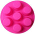 7 Cavity Silicone Air Fryer Muffin Pans, Nonstick Brownie Cake Mold, Round Pudding Cupcake Recipe Tray