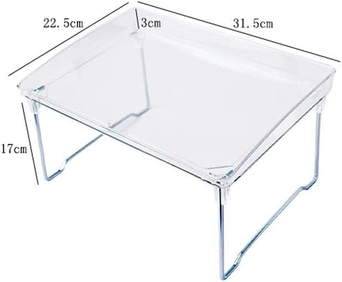Teensery Clear Acrylic Cabinet Shelf Foldable Kitchen Counter Shelf Rack Stackable Storage Stand Organizer for Bathroom Pantry Countertop Cupboard, 1 Piece by Teensery