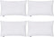 Thmyo 4-Pack 100% Cotton Lumbar Throw Pillow Case, 12x20inch/30x50cm, White (Covers Only, Not Pillows)