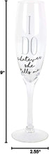 Enesco Our Name is Mud I Do Glittered Wine Glasses - Wedding Champagne Flute, 2 Piece Set, Clear