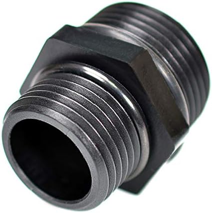 WKUP F001, 1 NPT Male to 3/4 GHT Male Adapter, Pack of 2 with Rubber O-Rings