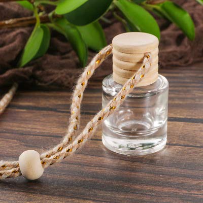 ConStore 10pcs Car Hanging Glass Pendant, Refillable Aromatherapy Bottle Diffuser Air Freshener Vials