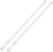 2 Pack Tension Curtain Rod, 15.7-28 Inch Adjustable Spring Loaded Rods for Windows, No Drilling, White