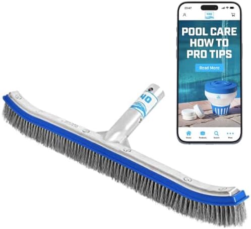 440 Heavy Duty Pool Brush - 18-inch Extra-Wide Metal Brush Head with