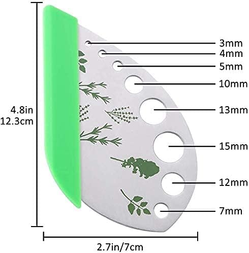 9 2 Destemmer, Trimmer, Herb Stripper Holes, Pcs Herbs Stainless Steel Kitchen Gadgets, Vegetable Leaf Stripping Tool