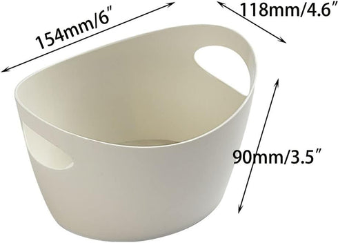 kaileyouxiangongsi 10PCS Mini Plastic Baskets for Office Organization, Home Kitchen Bedroom Decor, White
