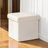 12.6"x12.6"x12.6" B FSOBEIIALEO Small Storage Ottoman Cube Sherpa Ottomans Foot Rest, Foldable Boucle Ottoman, Faux