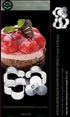 Newline NY Stainless Steel Dessert Rings, 4 Pcs, Plum Blossom Shape Molded for Starters and Appetizers