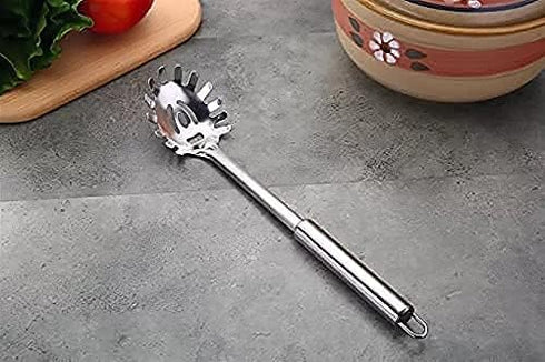 Pasta Fork, Durable Stainless Steel Spaghetti Server, Heat Resistant, 12 Inch