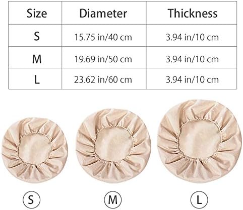 Kelendle 23.62 Inches Round Floor Pillow Tatami Cushion Cover, Japanese Futon Meditation Seating Ottoman Throw