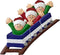 Roller Coaster New Personalized Christmas Tree Ornament for 3 People