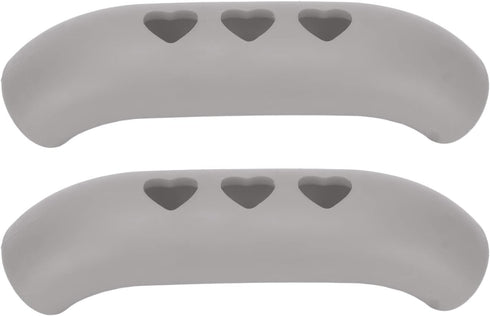 2 Pieces Silicone Hot Handle Holder, Heat Resistant Non Slip Pot Holders Cover for Frying Cast Iron Skillet (Gray)
