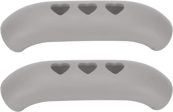 2 Pieces Silicone Hot Handle Holder, Heat Resistant Non Slip Pot Holders Cover for Frying Cast Iron Skillet (Gray)