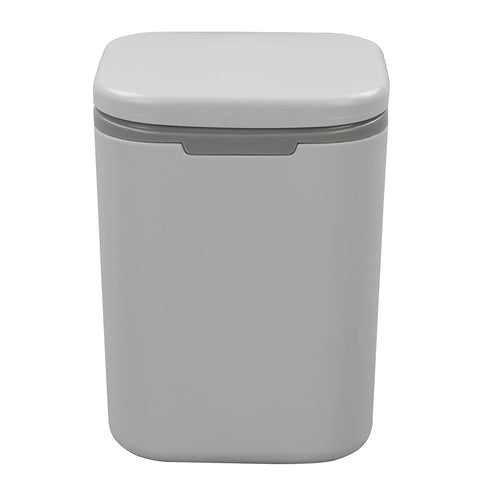 Recycled Tiny Desktop Trash Can, Car Waste Can, 0.5 Gallon, Gray
