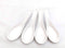 JapanBargain 1572x4 White Porcelain Soup Spoons - Japanese Chinese Rice Spoons, Pack of 4