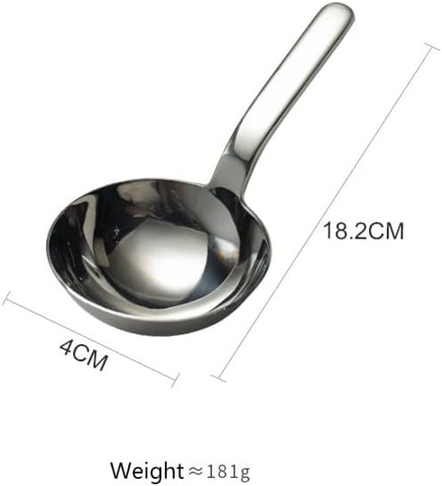 Heavy Duty 7 Inch Mirror Polished Asian Soup Spoons, Premium Food Grade 18/10 Stainless Steel