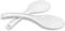 Giantree 2 Pcs Plastic Rice Paddle, 7.7 Inch Non-Stick White Rice Spoon Scooper