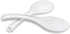 Giantree 2 Pcs Plastic Rice Paddle, 7.7 Inch Non-Stick White Rice Spoon Scooper