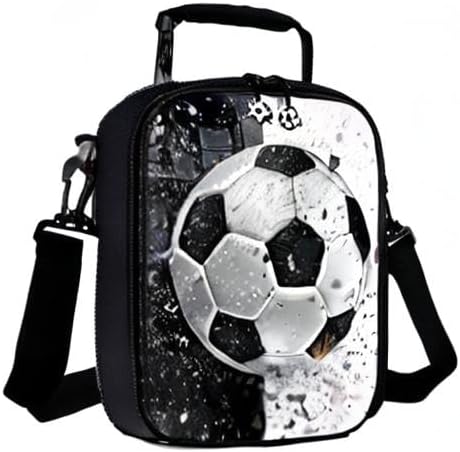 Lunch Tote, 2019 Upgrade Insulated Football Lunch Bag - Waterproof Reusable Portable Meal Bag Ice Pack for Kids