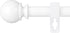 Curtain Rod Set for Windows 28 to 60 Inch, 5/8” White Heavy Duty Decorative Rod with Brackets for Kitchen and Bathroom
