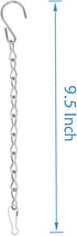 YINGFENG 10 Pack 9.5 Inch Silver Hanging Chains for Bird Feeders, Bird Houses, Planters, Lanterns, and Ornaments