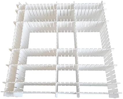JSF Drawer Dividers, 12.7' x 2.7', Set of 12 Adjustable Drawer Organizers for Clothes, Makeup Storage
