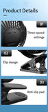 Mini Clip on Fan, 4 Inches - 2500mAh Rechargeable Battery Operated Stroller Fan for Bed, Outdoors, Car Seat (Blue)