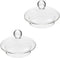 2-Pack Glass Teapot Replacement Lid, Clear Teapot Accessories with Strainer Cover for Home Kitchen Teapots
