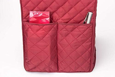 Stand Mixer Cover for KitchenAid Hamilton Mixers, Dust Cover with Organizer Bag for 5-8 Quart Models, Red
