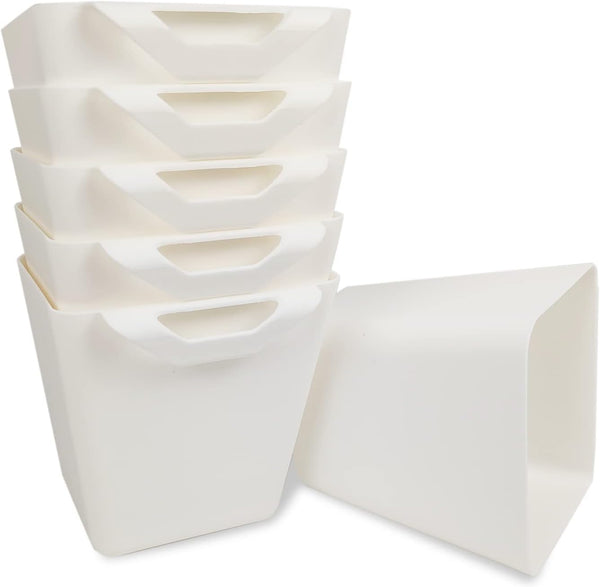 6 Pack Hanging Cup Holder, Rolling Cart Organizer Accessories for Kids Storage