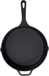 Restaurantware Met Lux 11.75 Inch Cast Iron Skillet, Pre-Seasoned Fry Pan for Indoor/Outdoor Cooking