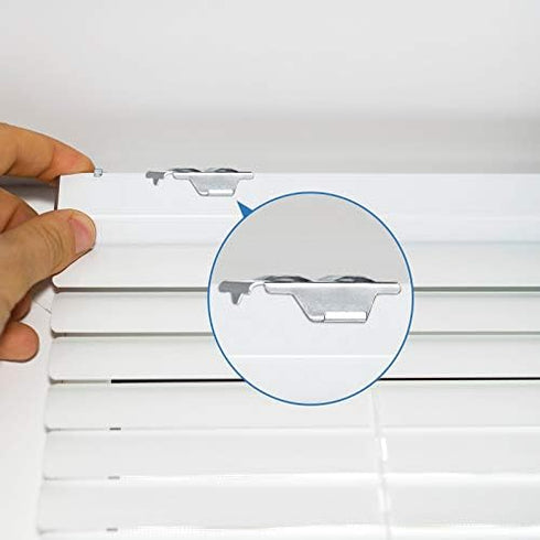 Jetec 6 Pieces Mini Blind Brackets for Window Blinds, with Screws
