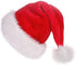 LOKIPA Christmas Santa Hat for Kids, Soft Plush Xmas Hat with Thicken Classic Fur (15X11 Inch for Age 3+ Child)