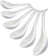 Porcelain Soup Spoons Set of 6, 6.6 Inch Ceramic Chinese Soup Spoons for Asian Ramen