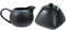 Black Ceramic Coffee Serving Set, Creamer Pitcher and Sugar Bowl, Simple Design