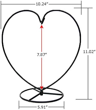 YY YEARCHY Elegant Iron Plant Stand for Hanging Terrariums - Big Heart Design