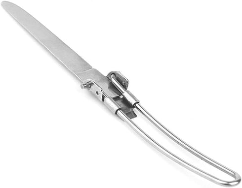 Portable 3 in 1 Folding Spoon Fork Knife Set - Stainless Steel Dinner Flatware for Camping Picnic Travel Hiking