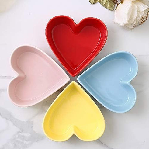 Sizikato Cute Heart Shaped Ceramic Bowl Salad Bowl Dessert Bowl Snack Bowl. by Sizikato