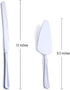 Cake Knife and Server Set - Stainless Steel Cake Cutter Set for Weddings, Birthdays, Parties