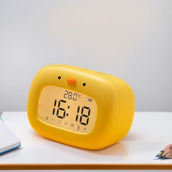Kids Alarm Clock for Boys and Girls Bedroom, LED Cute Clock with