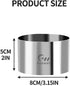 Guowall 4pcs 3.15 x 2 inch Seamless Cake Ring Stainless Steel Round Pastry Rings
