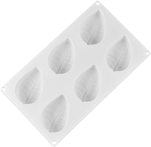EchoDone 6 Cavities Tree Leaves Silicone Soap Mold, DIY Craft Art Cake Mold for Candle Soap Lotion Bars