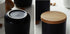 Ceramic Pure Color Sugar Bowl, Spice Jar Storage Pot with Wooden Lid