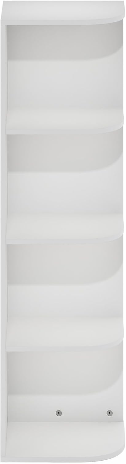 Furinno Pasir 4-Tier Open Shelf Bookcase - White